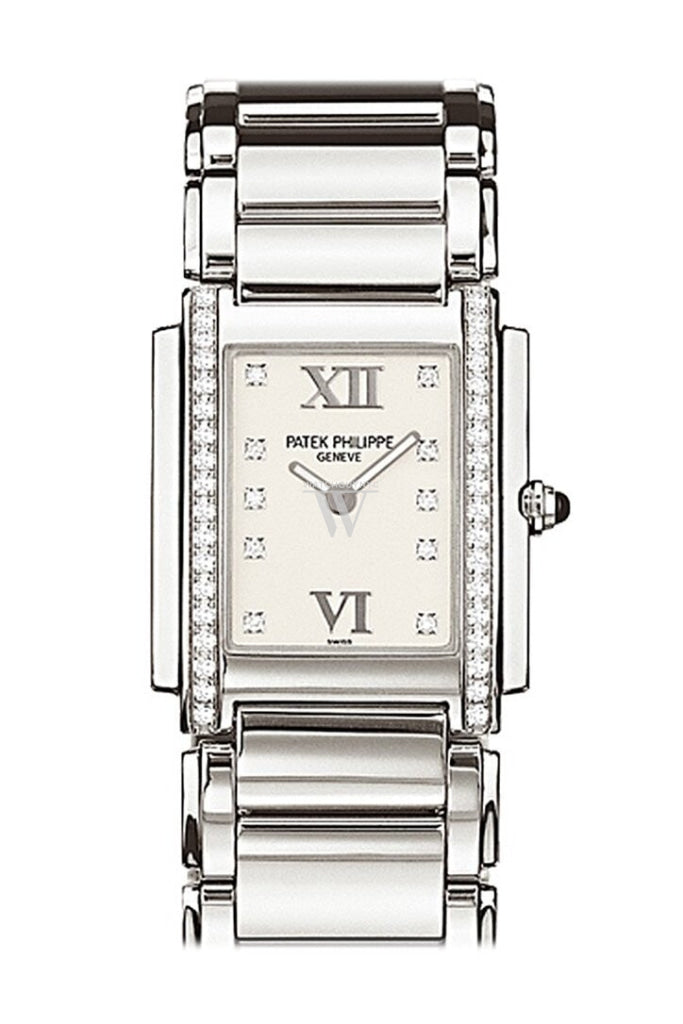Patek Philippe Twenty-4 Ladies Steel Diamond Ladies Watch 4910/10-011