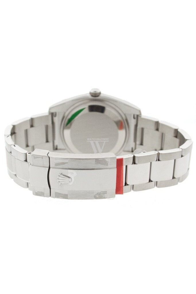 ROLEX Date 34mm Pink Dial Steel White Gold Watch 115234