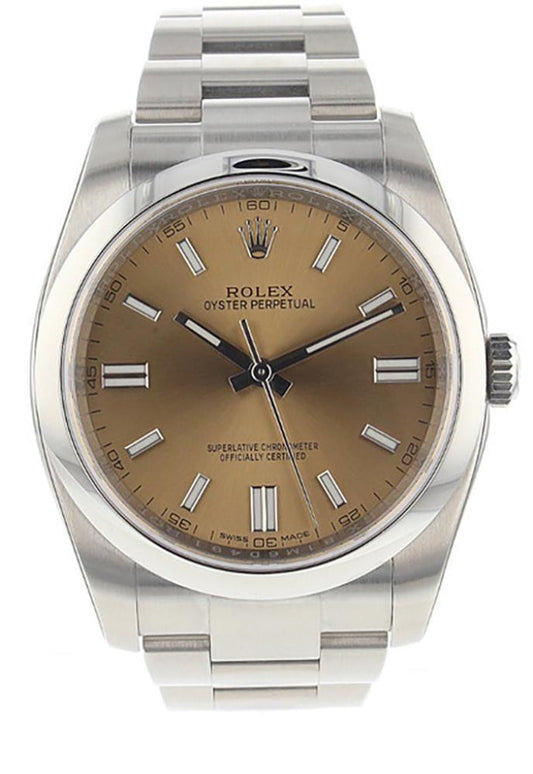 ROLEX Date 36 Smooth White Grape Dial Stainless Steel Watch 116000