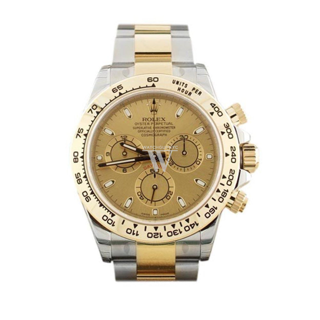 ROLEX Cosmograph Daytona Champagne Dial Stainless Steel and Gold Men's Watch 116503