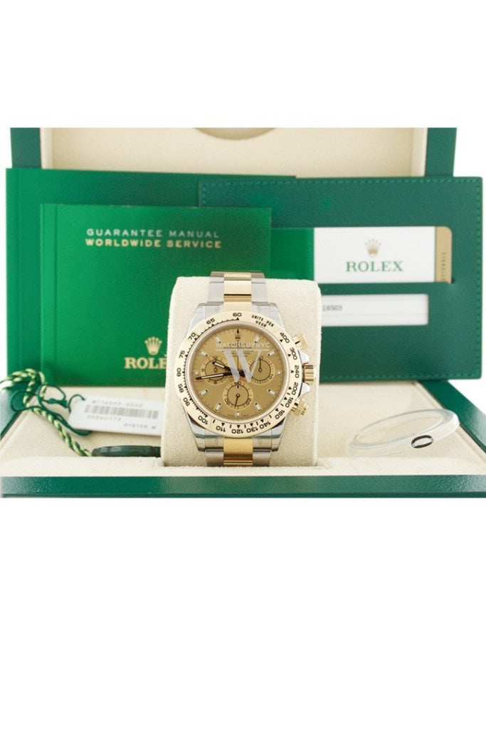 ROLEX Cosmograph Daytona Champagne Dial Stainless Steel and Gold Men's Watch 116503