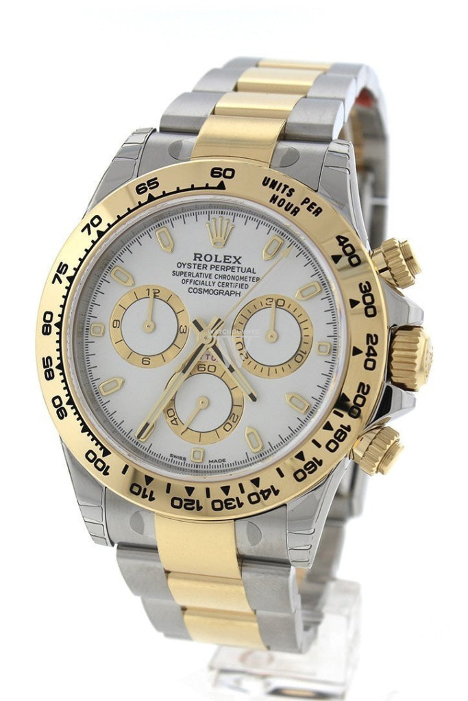 ROLEX Cosmograph Daytona White Dial Stainless Steel and Gold Men's Watch 116503