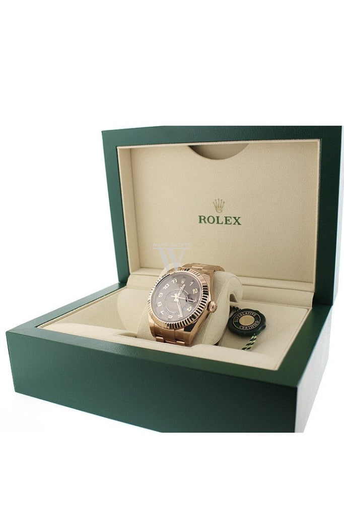 ROLEX Sky-Dweller 42 Chocolate Dial Rose Gold Men's Watch 326935