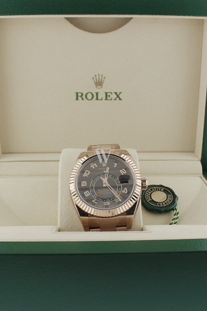 ROLEX Sky-Dweller 42 Chocolate Dial Rose Gold Men's Watch 326935