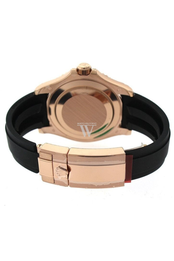 ROLEX YACHT-MASTER 40 Black Dial 18k Rose Gold Mens Watch 116655