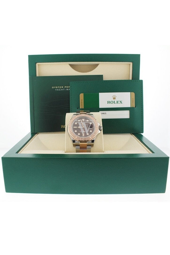 ROLEX YACHT-MASTER 40 Chocolate Dial 18k Rose Gold Mens Watch 116621