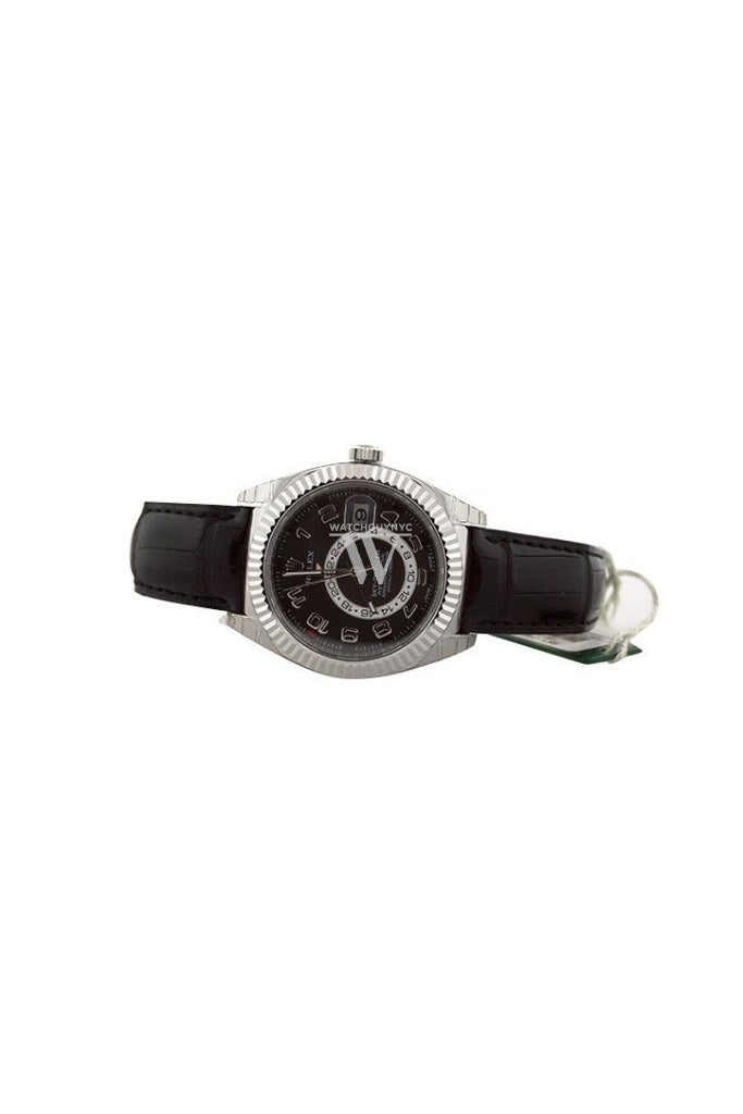 ROLEX Sky-Dweller 42 Black Arab Dial 18K White Gold Men's Watch 326139