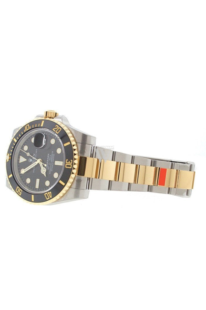 ROLEX Submariner Date 40 Black Dial 18k Yellow Gold and Steel Men's Watch 116613LN 116613