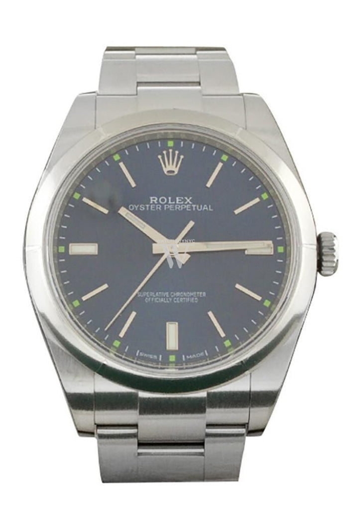 ROLEX Oyster Perpetual 39 Blue Dial Steel Men's Watch 114300