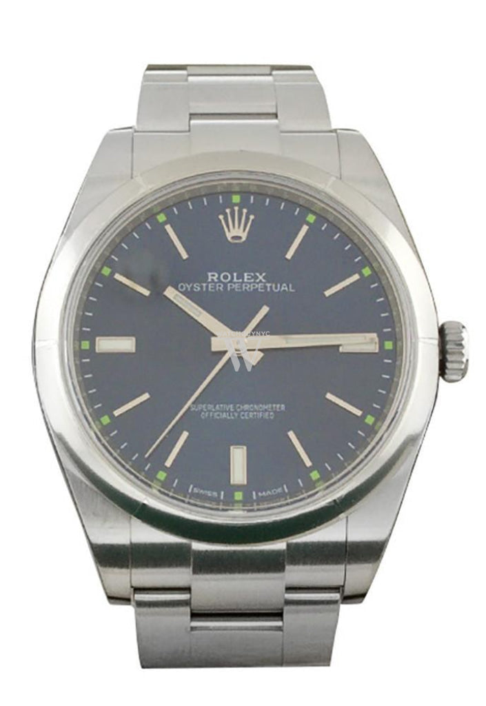 ROLEX Oyster Perpetual 39 Blue Dial Steel Men's Watch 114300