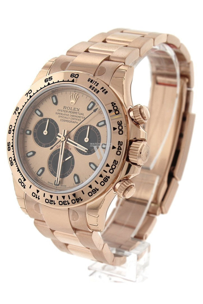 ROLEX Cosmograph Daytona 40 Pink and black Dial 18k Rose Gold Men's Watch 116505