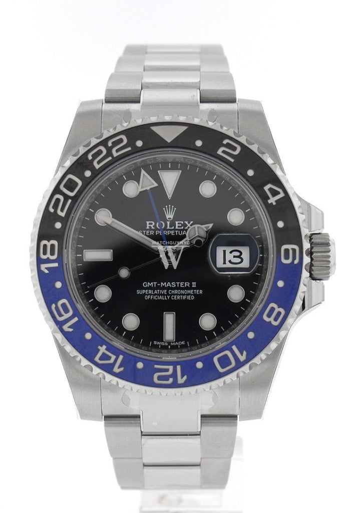 ROLEX GMT-Master II Batman 40 Black Dial Steel Men's Watch 116710BLNR 116710