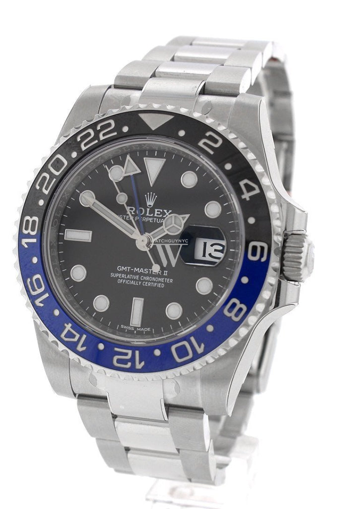 ROLEX GMT-Master II Batman 40 Black Dial Steel Men's Watch 116710BLNR 116710