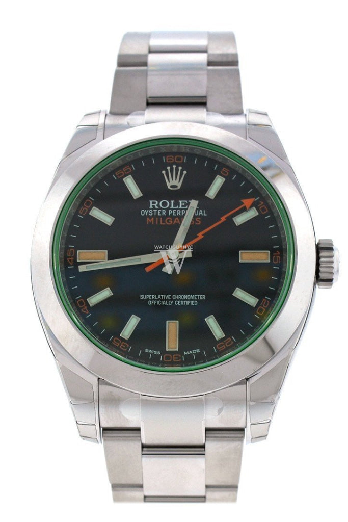Rolex Milgauss Black Dial Stainless Steel Men's Watch 116400GV DC