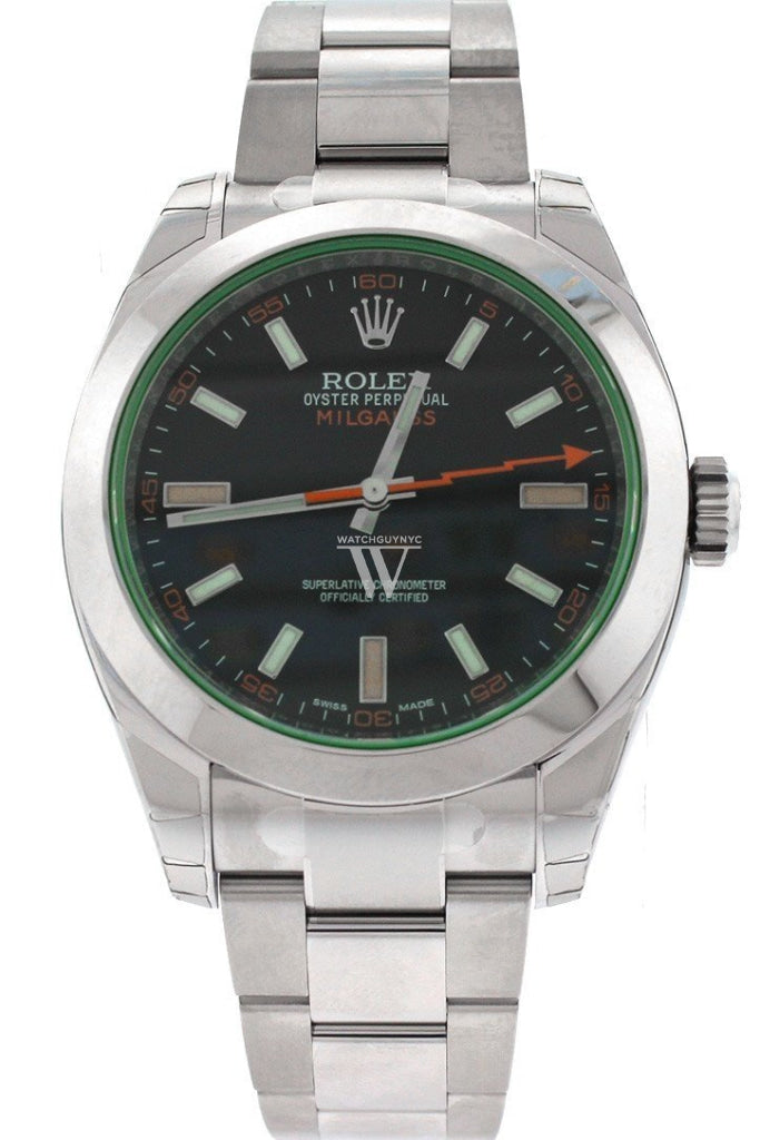 Rolex Milgauss Black Dial Stainless Steel Men's Watch 116400GV DC