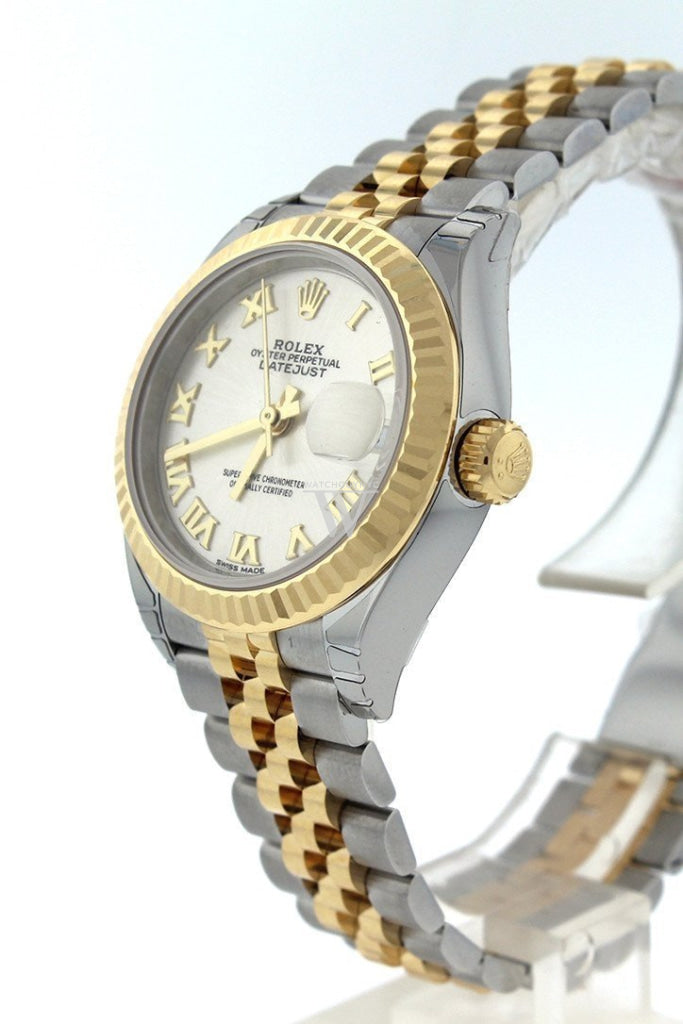 Rolex Lady Datejust 28 Silver Dial Steel and 18K Yellow Gold Jubilee Ladies Watch 279173 NP