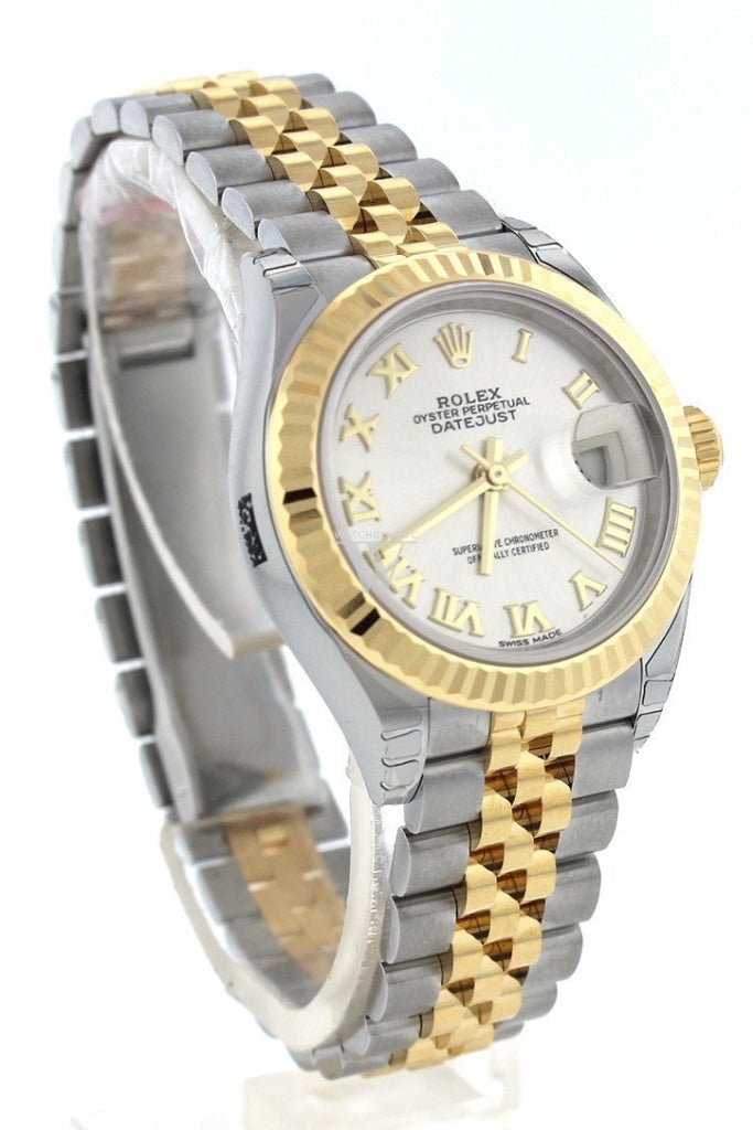 Rolex Lady Datejust 28 Silver Dial Steel and 18K Yellow Gold Jubilee Ladies Watch 279173 NP