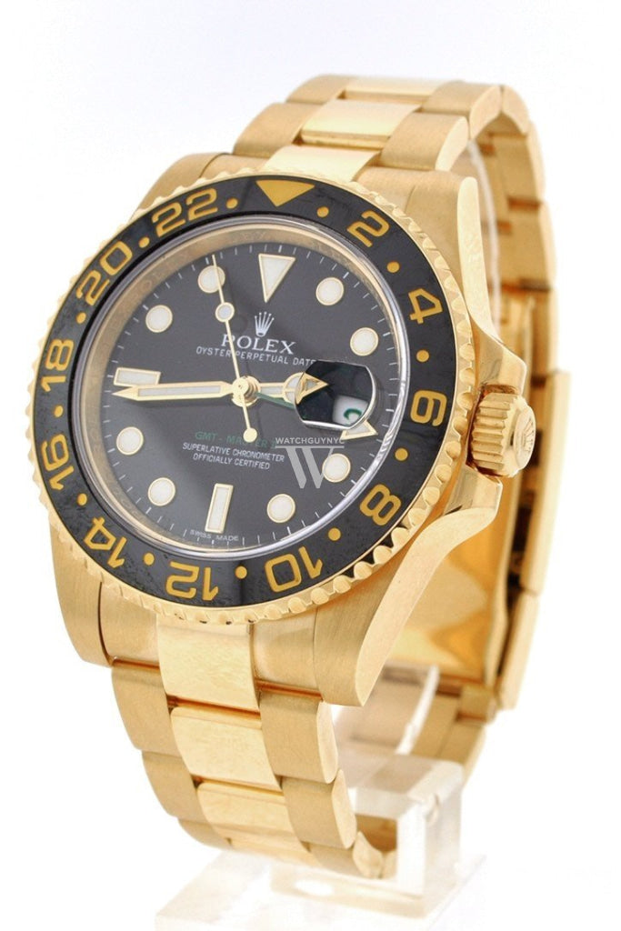 ROLEX GMT-Master II 40 Black Dial Stainless Steel Men's Watch 116718