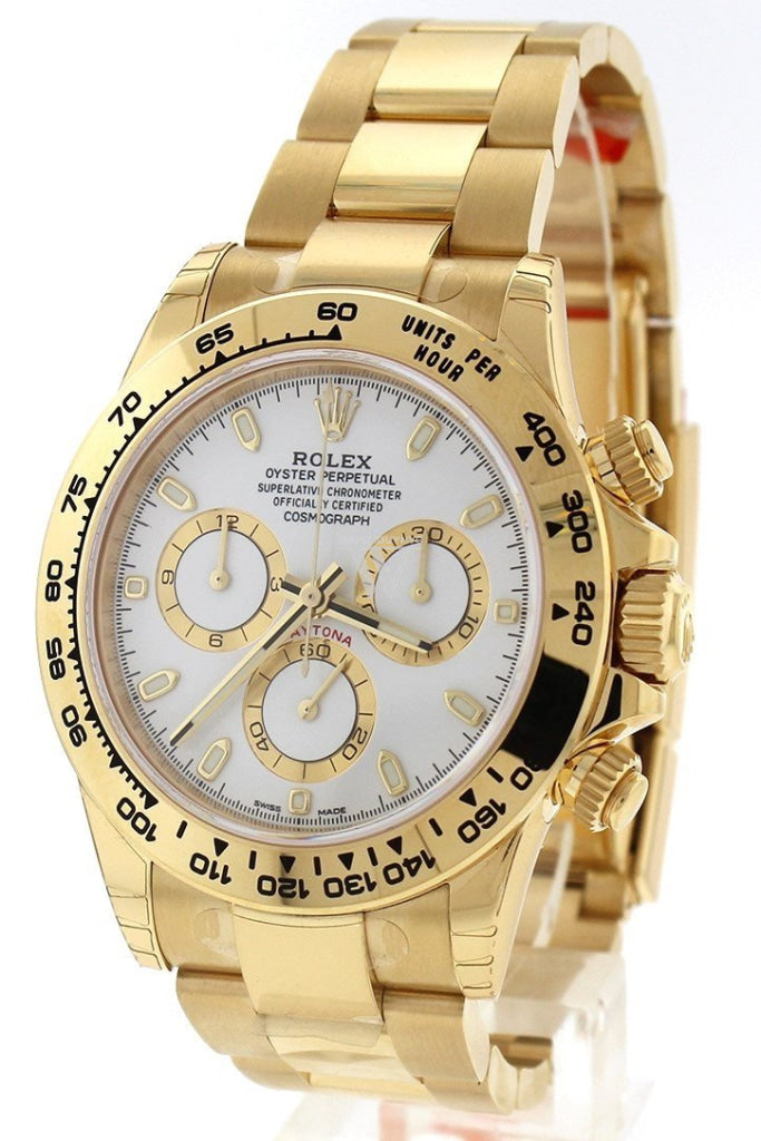 ROLEX Cosmograph Daytona White Dial Gold Men's Watch 116508