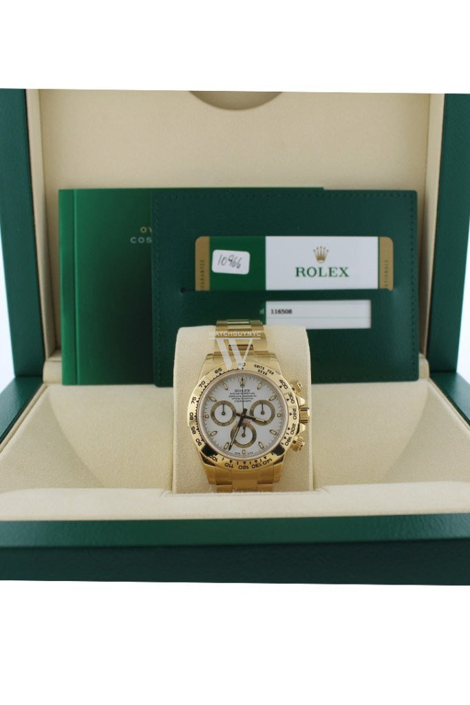 ROLEX Cosmograph Daytona White Dial Gold Men's Watch 116508