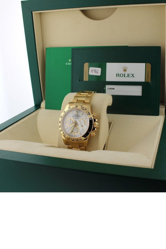 ROLEX Cosmograph Daytona White Dial Gold Men's Watch 116508