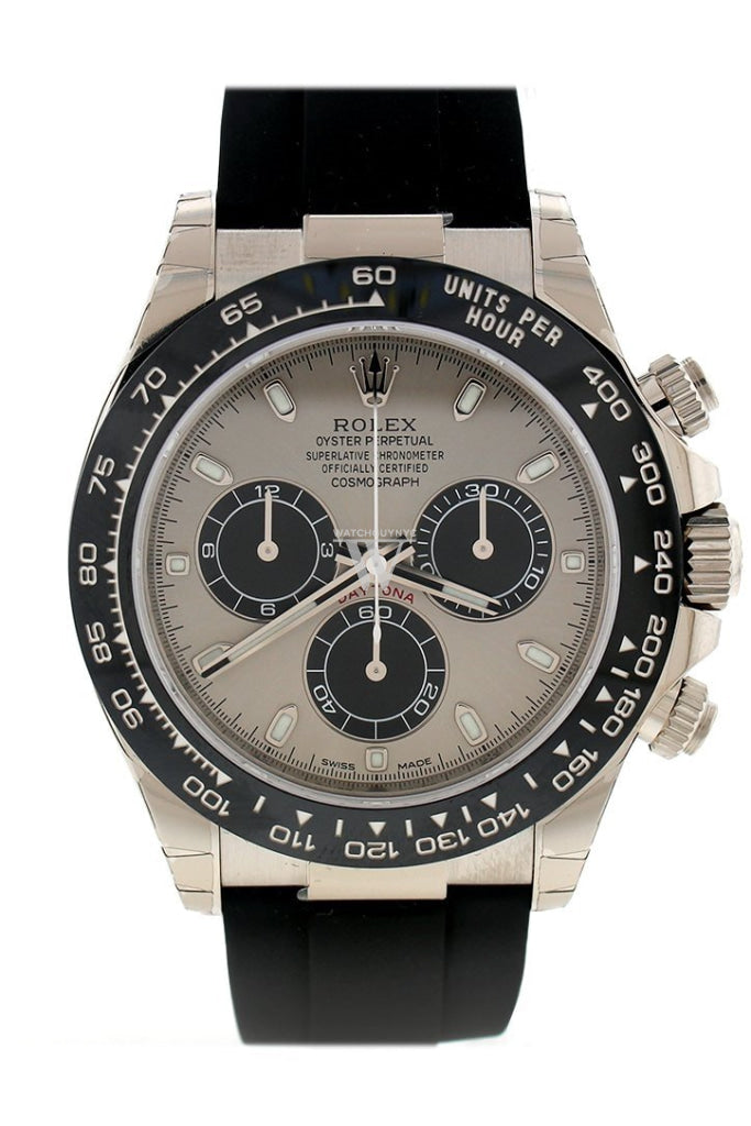 Rolex Cosmograph Daytona Steel and black Dial Oysterflex Strap Mens Watch 116519LN 116519