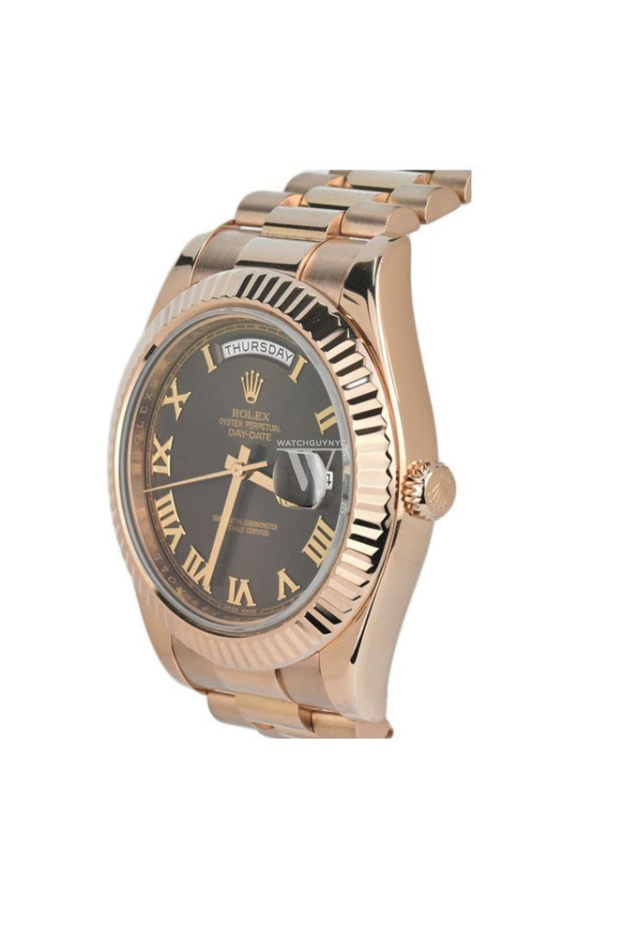 Rolex Day-Date II 41 President Chocolate Dial Rose Gold Men’s Watch 218235