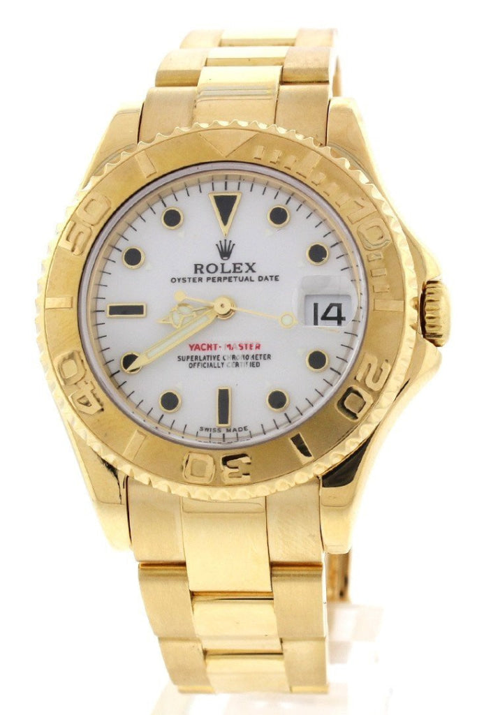 Rolex Yacht-Master White Dial Steel 18K Yellow Gold Ladies Watch 169628