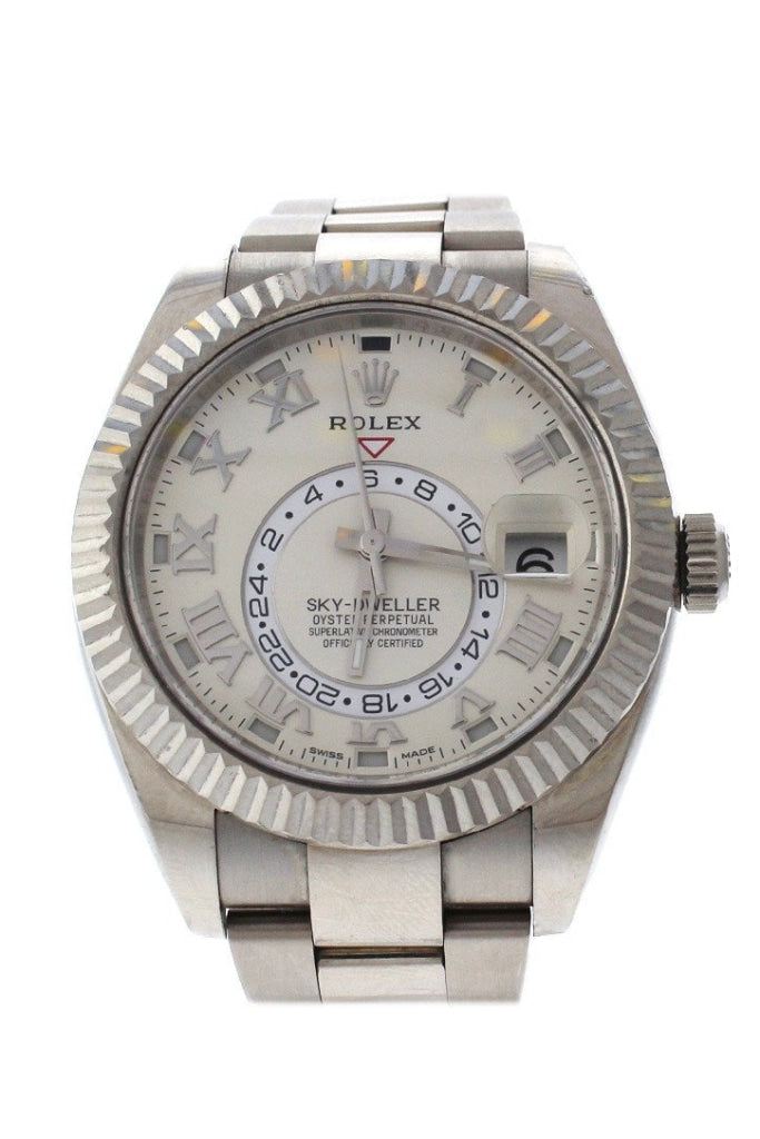 ROLEX Sky Dweller Ivory Dial 18K White Gold Oyster Automatic Men's Watch 326939
