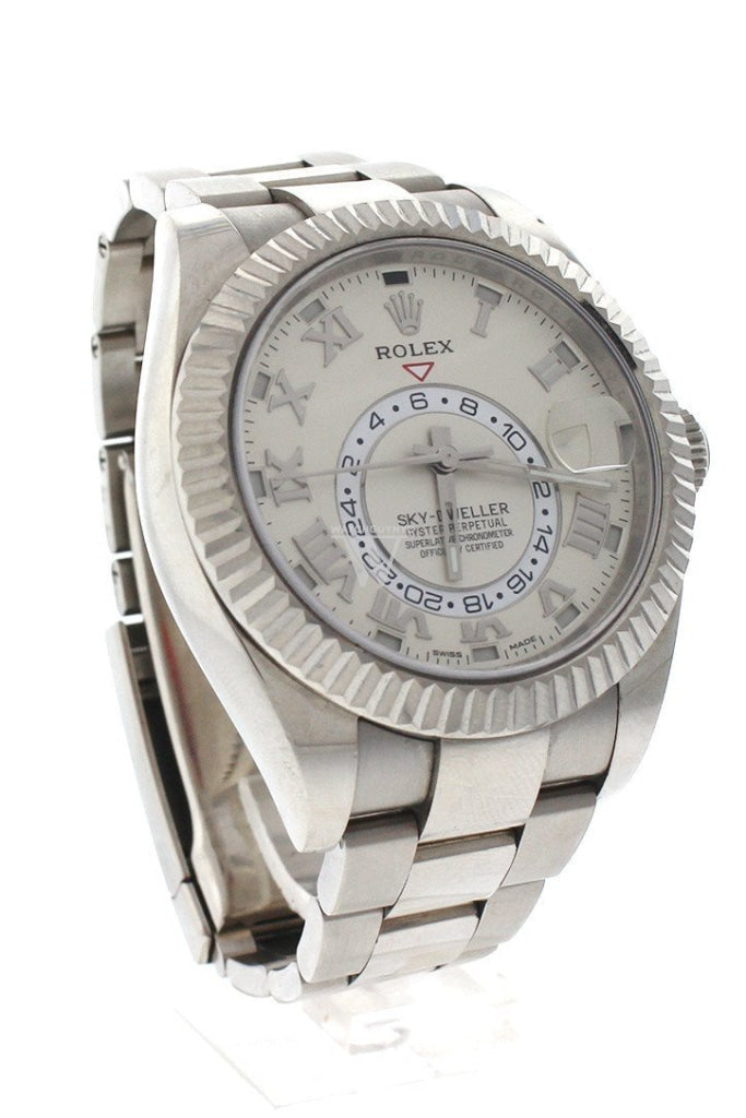 ROLEX Sky Dweller Ivory Dial 18K White Gold Oyster Automatic Men's Watch 326939