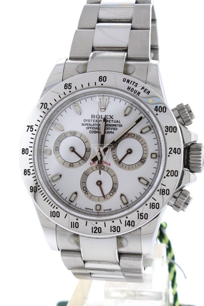 Rolex Cosmograph Daytona White Dial Stainless Steel Oyster Automatic Men's Watch 116520