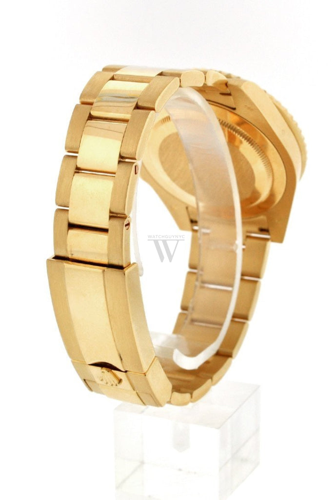 Rolex GMT Master II Black Dial Bracelet 18kt Yellow Gold Men's Watch 116718 Pre-Owned