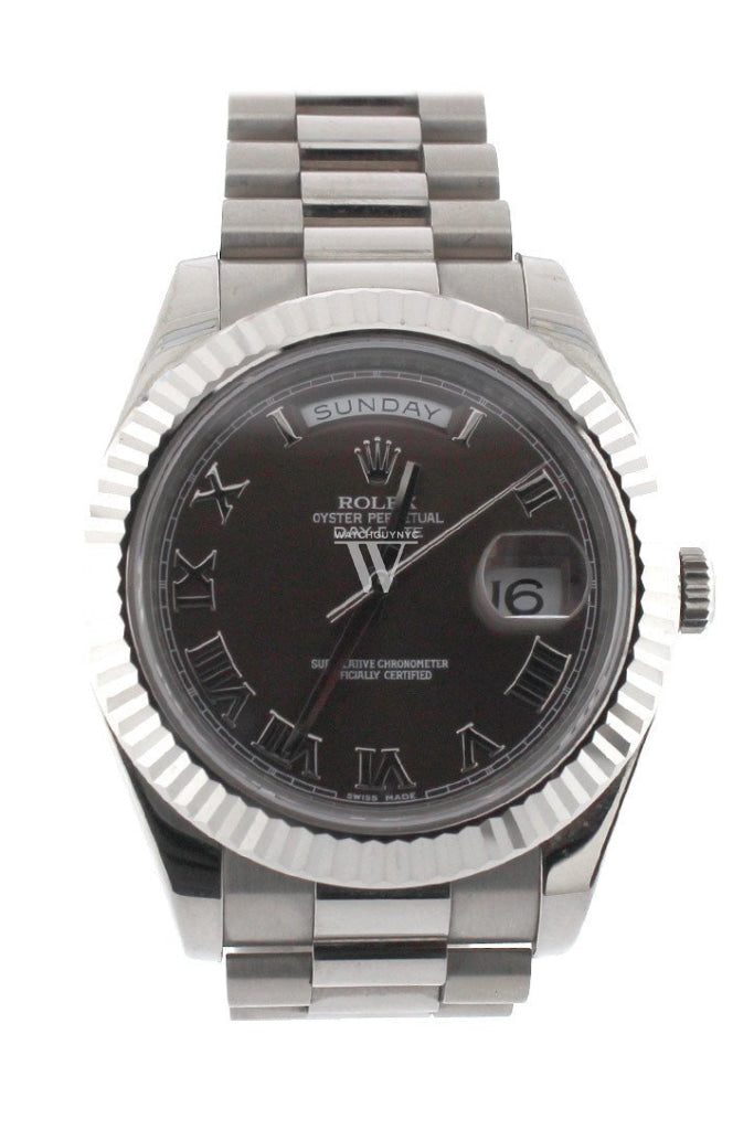 Rolex Day-Date II 41mm President White Gold Chocolate Dial Men’s Watch 218239