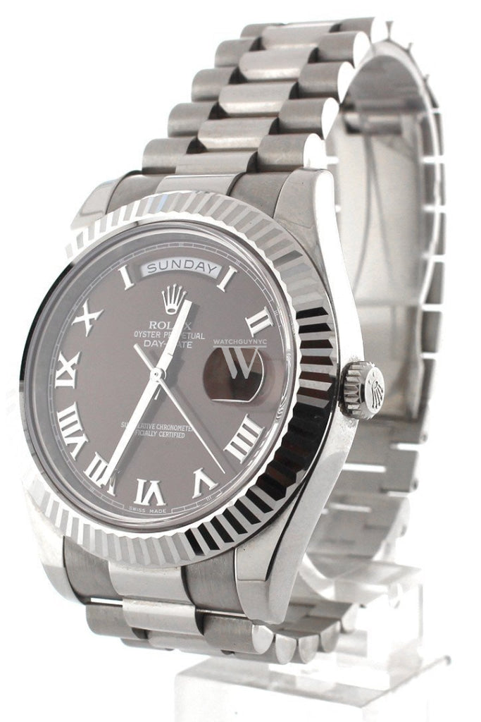 Rolex Day-Date II 41mm President White Gold Chocolate Dial Men’s Watch 218239