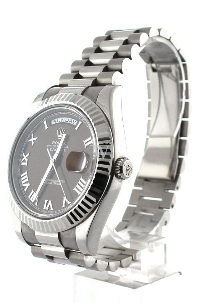 Rolex Day-Date II 41mm President White Gold Chocolate Dial Men’s Watch 218239