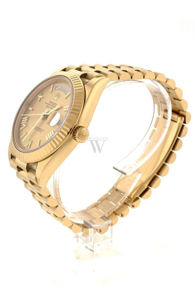 Rolex Day-Date 40 Champagne Roman Dial 18K Yellow Gold President Automatic Men's Watch 228238