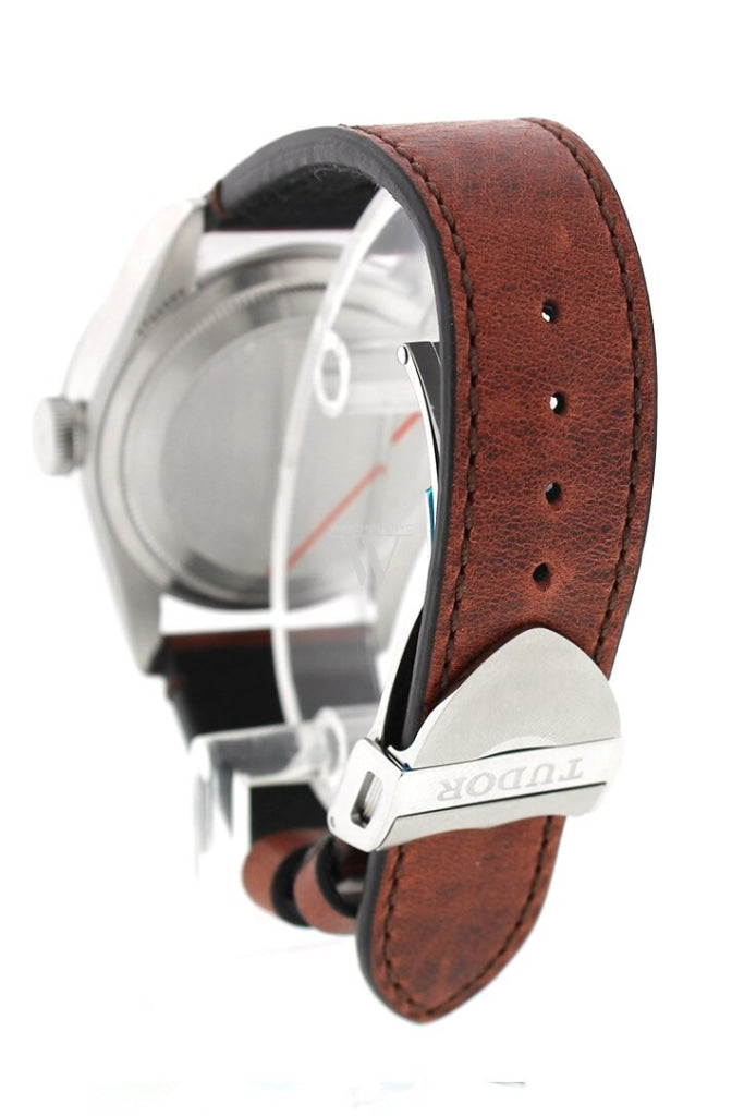 Tudor Black Bay Automatic Black Dial Men's GMT Brown Leather Watch 79830RB