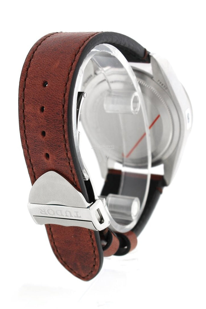 Tudor Black Bay Automatic Black Dial Men's GMT Brown Leather Watch 79830RB