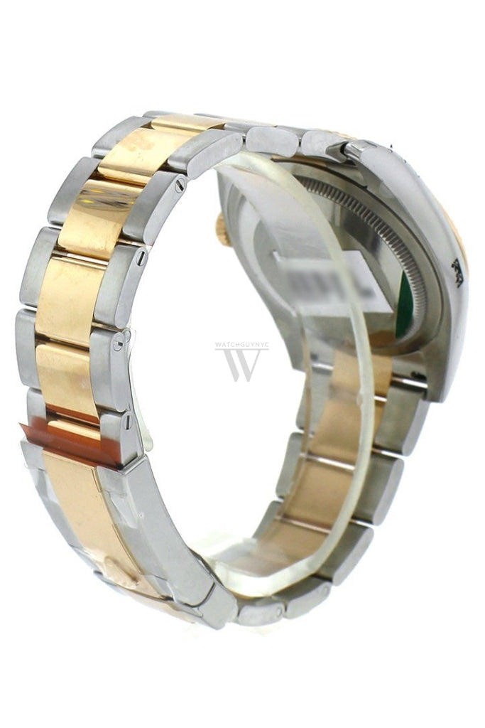 Rolex Datejust 36 White mother-of-pearl Roman Dial 18k Gold Two Tone Oyster Watch 116203 Pre-owned