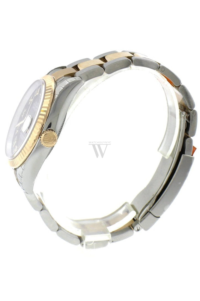 Rolex Datejust 36 Bronze Arab Dial Fluted 18K Gold Two Tone Oyster Watch 116233 Pre-owned