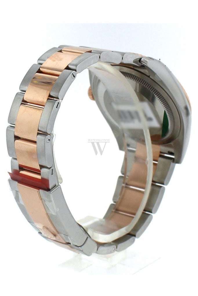 Rolex Datejust 36 Black Dial Steel and 18k Rose Gold Oyster Watch 116201