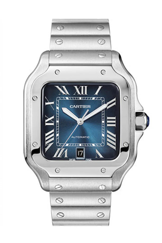 Cartier Santos De Blue Dial Men's Watch WSSA0030 – Global Sky Diamonds