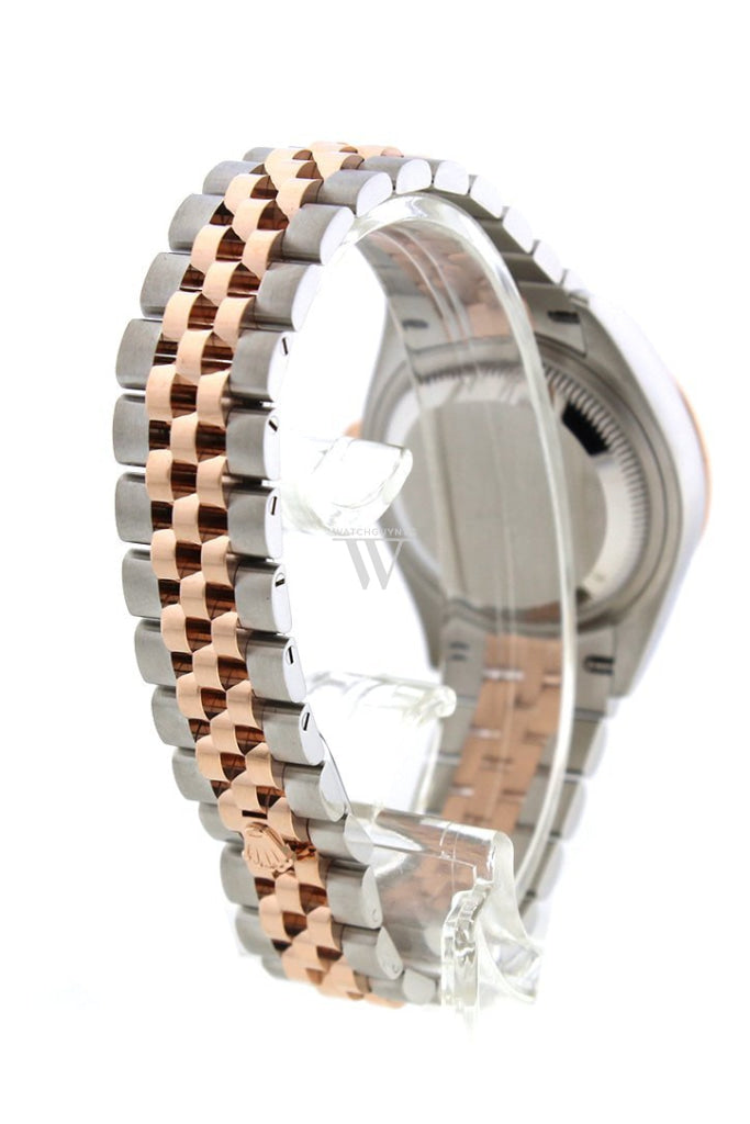 Rolex Datejust 28 Olive Green Diamonds Dial Diamond Bezel Rose Gold Two Tone Watch 279381RBR 279381