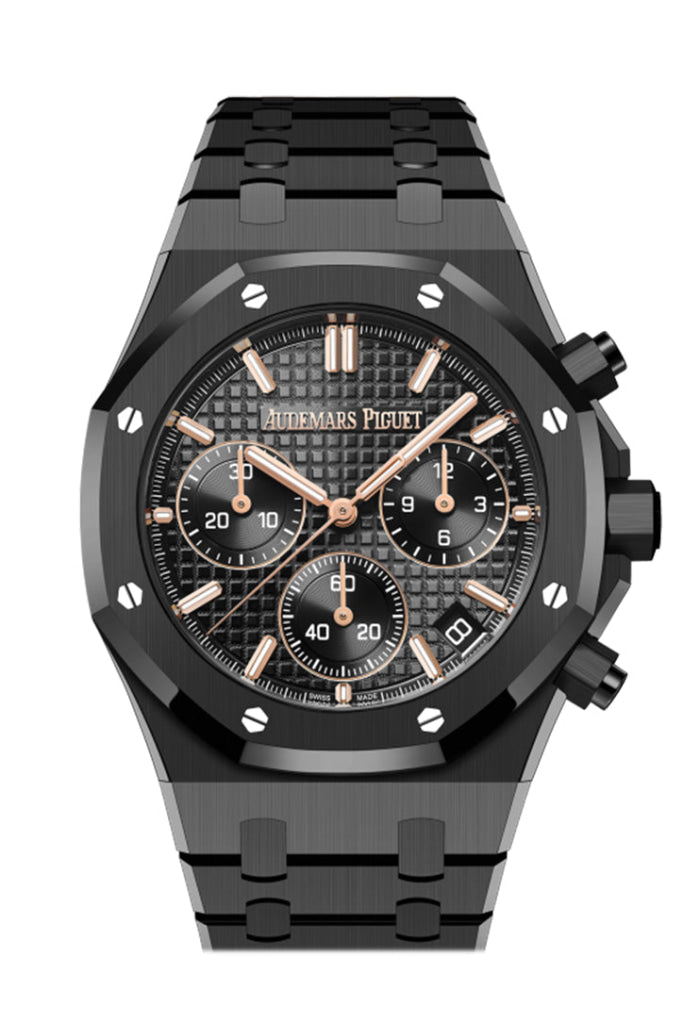 Audemars Piguet Royal Oak 41 Black Dial Black Ceramic Watch 26240CE.OO.1225CE.02