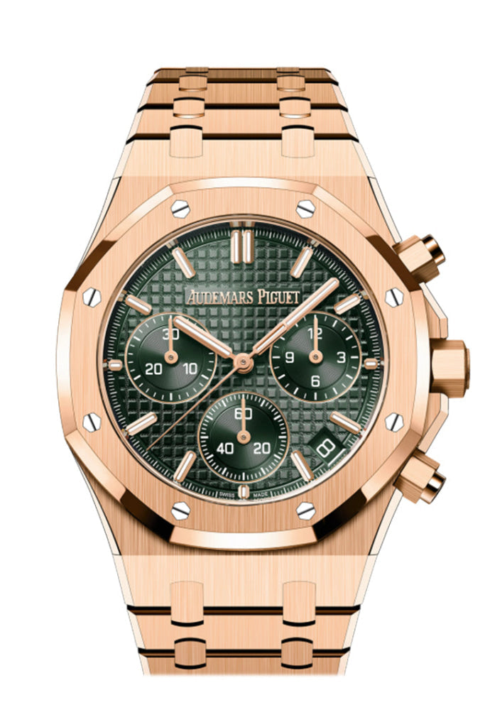 Audemars Piguet Royal Oak 41 Khaki Green Rose Gold Watch 26240OR.OO.1320OR.08