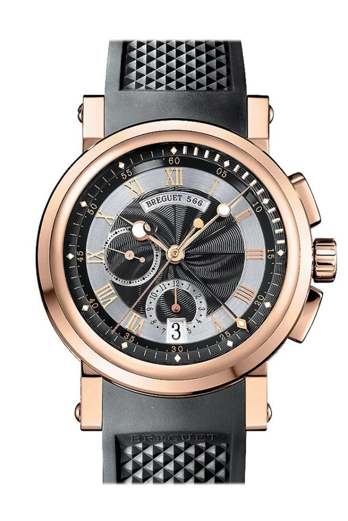 Breguet Marine Black Dial Rubber Men's Watch 5827BRZ25ZU