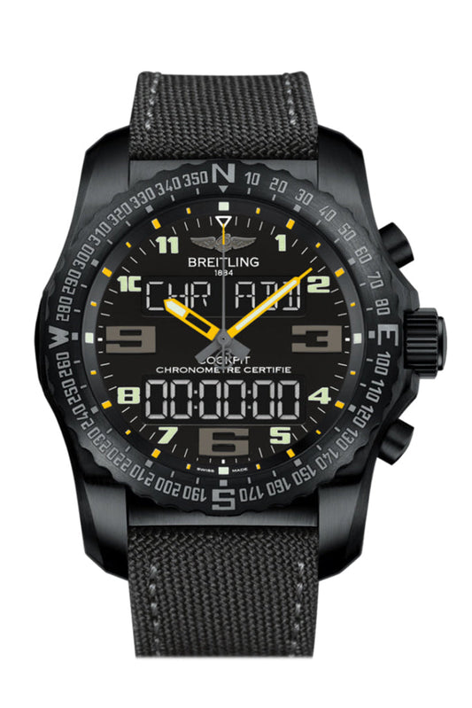Breitling Avenger Chronogragh 45 Night Mission 45 Black Dial Leather Watch V13317101B1X1