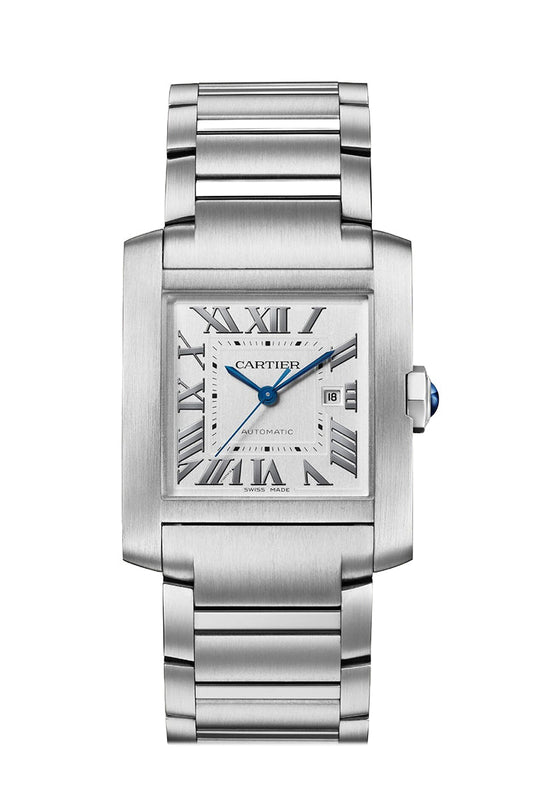 Cartier Tank Française  Silvered Dial  Watch  36.7 mm x 30.5 mm Steel Case WSTA0067