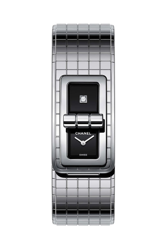 CHANEL Code Coco Black Lacquered Dial Ladies Watch H5144