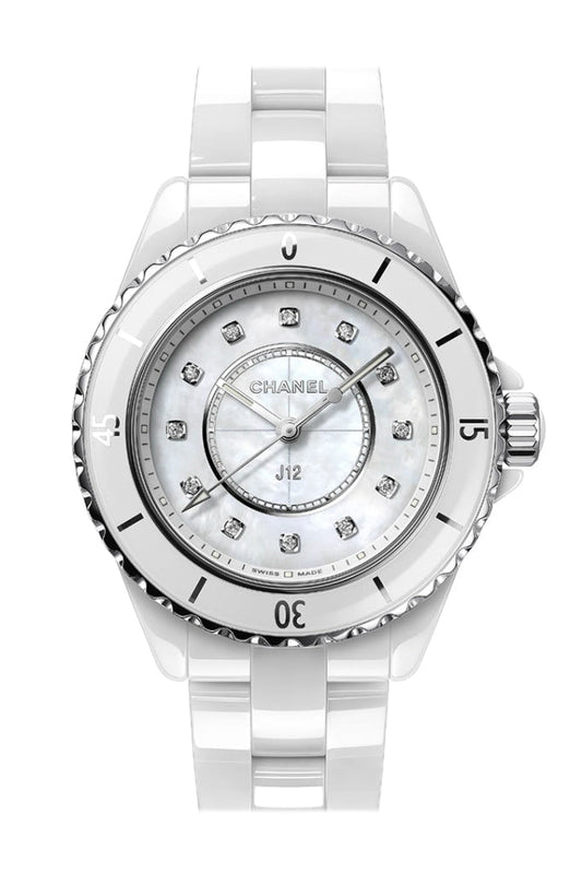 Chanel J12 White Ceramic 33 Quartz Ladies Watch H5704   JD